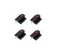 LUCKGRASP 4 chiavistelli automatici a molla per porte di armadietti, armadi, cassetti, armadi (nero)