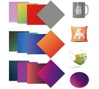 LUCKIGUCK Infusible Transfer Ink Sheets Carta Di Trasferimento 30.5 x 30.5 cm Patterns Fogli Di Inchiostro Infusibile Decorati Per Diy Tazza E Vestiti (Colore Sfumato, 12pcs)