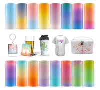 LUCKIGUCK Infusible Transfer Ink Sheets - Set di 16 fogli di inchiostro Gradient prestampati, 30,5 x 30,5 cm, ferro su maglietta e tazza (gradiente)