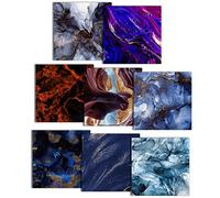 LUCKIGUCK Infusible Transfer Ink Sheets - Set di 8 fogli di inchiostro a trasferimento non fusibili, 30,5 x 30,5 cm, colore e motivo (marmo 2)