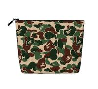 Luckily&Day Aniaml - Trousse per cosmetici da donna, con stampa mimetica verde, borsa da viaggio alla moda con grande regalo per donne, nera, taglia unica, Nero, One Size