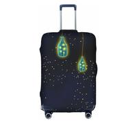Luckily&Day Bottles in the night sky - Copertura elastica per bagagli da viaggio (per 45,7-81,3 cm), Bianco, Small