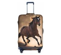Luckily&Day Copertura elastica per bagagli da viaggio (per 45,7-81,3 cm) per cavalli che corrono, Bianco, Large