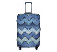 Luckily&Day Custodia per bagagli da viaggio con gradiente di colore blu denim, per 45,7-81,3 cm, copertura per bagagli, colore bianco, misura media, bianco, m