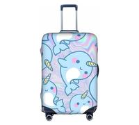 Luckily&Day Cute fish Travel Luggage Cover (per 45,7 - 81,3 cm) elastica valigia Protector cover, Bianco, Medium