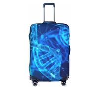 Luckily&Day DNA Chain Photo Print Travel Luggage Cover (per 45,7 - 81,3 cm) elastico per valigie, Bianco, X-Large