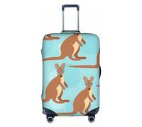 Luckily&Day Funny for Kangaroo Zoo Print Travel Luggage Cover (per 45,7 - 81,3 cm) elastica per valigie, Bianco, X-Large