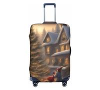 Luckily&Day Merry Christmas - Copertura elastica per bagagli da viaggio (per 45,7-81,3 cm), Bianco, Medium