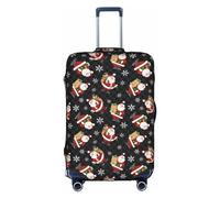 Luckily&Day Merry Christmas Happy Travel - Copertura elastica per bagagli da viaggio (per 45,7-81,3 cm), Bianco, Large