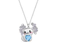 Luckimoli Simpatica collana Axolotl per ragazze e ragazzi con ciondolo di cristallo collane regali gioielli regalo per ragazze, figlia, ragazzi, figlio, nipote, compleanno, Natale, laurea regalo,