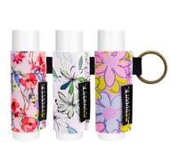 LUCKINEE 3 porta balsamo per labbra, portachiavi con stampa, per rossetto, lucidalabbra - stretto supporto elastico per balsami per labbra grassi e sottili