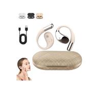 Luckinwish Q39 Ai Translation - Auricolari Bluetooth 5.4 con clip, in tempo reale, con ricarica a lunga durata della batteria, per viaggi e affari, colore: cachi
