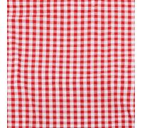 Luckious Tessuto a quadretti rossi e bianchi, 100 cm x 145 cm, in policotone, per abbigliamento e tovaglia fai da te
