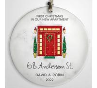 Luckluccy 2025 Il nostro primo ornamento per appartamenti, il nostro primo Natale nel nostro nuovo appartamento ornamentale, nuova casa, nuovo appartamento personalizzato, (Design 2)