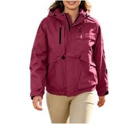 LUCKME Giacca Pioggia Donna Montagna Giacca Impermeabile Donna Antivento e Traspirante Per Attività Outdoor Con Cappuccio Staccabile Adatto Per la Corsa l'escursionismo e il Campeggio