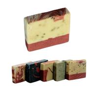 Lucknel® Sapone naturale fatto a mano, set da 4, sapone alla lavanda con burro di karitè e argilla rosa, nutriente e lenitivo per pelli sensibili, 100 g per pezzo