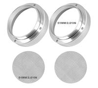 LUCKNIGHT 2 Pezzi Anello Dosatore per Caffè 51mm, Anello Dosatore Accessorio Barista, Schermo per Espresso da 51 mm, Adatto con Magneti per Portafiltro Espresso, per Evitare Sprechi Caffè in Polvere