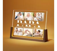 LUCKOR Cornice Festa del Papà Personalizzato - Idee Regalo Papà Compleanno - Regali Festa del Papà Personalizzati - Portafoto Festa del Papà - Regalo Papa Natale - Regali Festa del Papà Originali