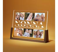 LUCKOR Lampada Personalizzata con Foto - Idee Regalo Nonna Compleanno - Regali Nonna - Regalo Natale Nonna - Regalo Festa Della Nonna - Regalo Donna Originale Utile, Regalo Personalizzato Donna