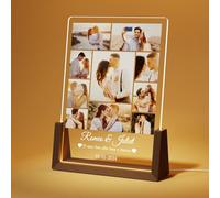 LUCKOR Lampada Personalizzata con Foto - Idee Regalo per Coppia Fidanzato Fidanzata, Regali Personalizzati per Lui Lei, Regali Valentino Originali per Donna Mamma, Regali Compleanno Natale Donna Uomo
