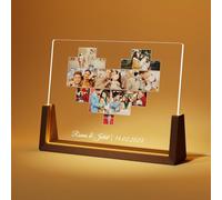 LUCKOR Lampada Personalizzata - Foto Personalizzati Idee Regalo, Regalo per Coppia Fidanzato Fidanzata, Regali Personalizzati per Lui Lei, Regalo Donna Compleanno Originale Utile, Regalo Coppia Natale