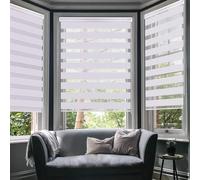 Luckup Easy Fix Zebra tenda a rullo, giorno e notte tende tende con accessori di montaggio., White, 50CMx150CM - 2 PACK