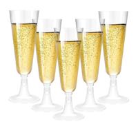 Luckwaii 60 bicchieri da spumante, trasparenti, riutilizzabili, 150 ml, per cocktail, matrimoni, feste, cene