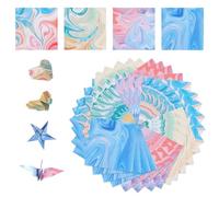 Luckwaii Fogli di Carta per Origami,400 Gradiente Origami Paper Doppio Lato Cartoncini Colorati di 4 Bellissimi Modelli Diversi,Quadrati per Bambini Scuola Progetti Artistici e Artigianali Fai da Te