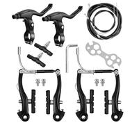 Luckwaii Freno Bici V Brake Leva Freno Bici con Chiave Utensile Cavo Del Freno Della Bicicletta, Impianto Frenante per Mountain Bike, City Bike, 2 Coppie