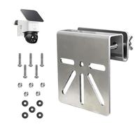 Luckwaii Supporto per Grondaia in Acciaio Inox per Eufy Security SoloCam S340, Staffa per Telecamera Esterna Solare Senza Trapano con Viti Antiruggine per Grondaie Compatibile con Telecamere IP PTZ