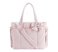 Luckxing Borsa Tote con - Borsa Tote Morbida Con Fiocchi - Elegante con Traccia Regolabile per Serata Ufficio Viaggio Spiaggia Matrimonio Scuola