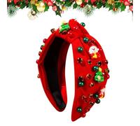 Luckxing Fasce Natalizie per Donne | Diadema di Perle Elegante,Fascia per Travestimenti Natalizi,per Sposa Appassionati di Cosplay Raduno Familiare Festa in Ufficio Matrimonio Invernale Servizio in