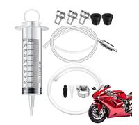 Luckxing Pompa del Vuoto per Freni - Aspiratore Olio per Piccoli Motori,12 Pezzi Set di Attrezzi per Svuotamento Olio per Applicazioni Automotive Marine in Officina per Servizio Auto Barca