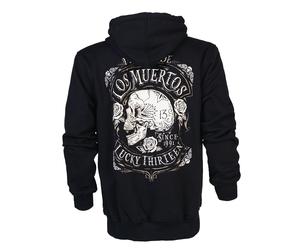 Lucky 13 Felpa con cappuccio Dead Skull Zip Nero 3XL Nero