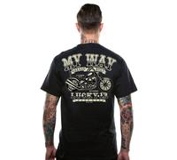 Lucky 13 il Mio Vie Moto Club Biker Gotico Tatuaggio Urban Uomo Camicia LM1000MW