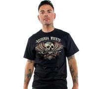 Lucky 13 Il Remember Recuerda Muerta Teschio Scheletro T-Shirt LM1000RT