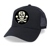 Lucky 13 Pirate Skull - Trucker Hat Black Unisex Cappello Nero 50% Cotone, 50% Poliestere