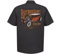 Lucky 13 Rust Never Sleeps Rockabilly Hot Rod con Bottoni Lavoro Maglia LM6850RN