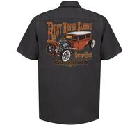 Lucky 13 Rust Never Sleeps Rockabilly Hot Rod con Bottoni Lavoro Maglia LM6850RN