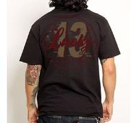 Lucky 13 Ultimo Lap Vintage Look Hot Rod Moto da Corsa Biker Tattoo T-SHIRT S