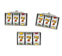 Lucky 7 Set Gemelli Rettangolari E Spilla Da Cravatta