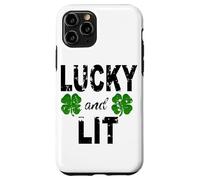 Lucky And Lit St Patricks Shamrock Donne Uomini Irish Clover Custodia per iPhone 11 Pro