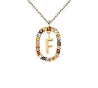 Lucky angel Lettere Colorate A - Z Iniziale MSCK Alfabeto Pendente Collana a Catena Lunga My Name Jewelry