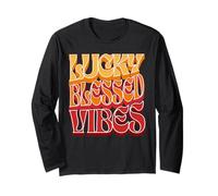 Lucky Blessed Vibes Costume di Natale Maglia a Manica
