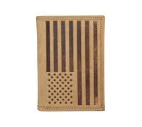 Lucky Brand Bandiera in Pelle Uomo Rilievo RFID Trifold, Tan, Taglia unica