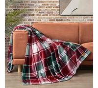 Lucky Brand Coperta invernale in peluche rosso a quadri, 127 x 178 cm, morbida coperta in microfibra per il massimo comfort e calore accogliente