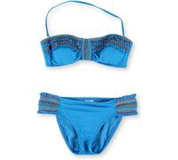 Lucky Brand Donne Fiesta Basic Fit 2 Pezzi Bandeau, Blu, Piccolo