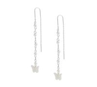 Lucky Brand Infila farfalla da donna delicata con perle incise, argento, non taglia unica, Unsized, Metallo, Nessuna pietra preziosa
