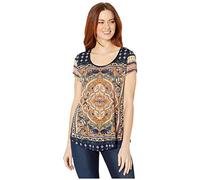 Lucky Brand - Maglietta da Donna in Moquette persiana - Blu - XL