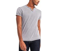 Lucky Brand - Maglietta da Uomo marchiata Venice Burnout, con Scollo a Taglio - Grigio - L